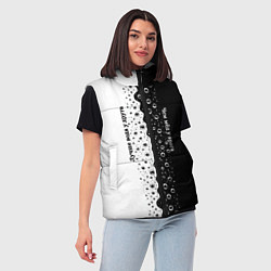 Женский жилет Лучше вода у друга черно-белый узор, цвет: 3D-черный — фото 2