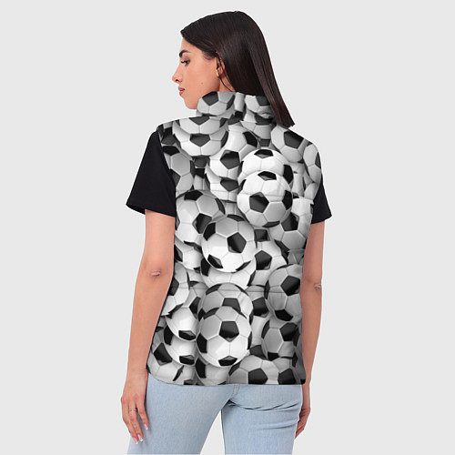 Женский жилет Игра в мяч / 3D-Черный – фото 4