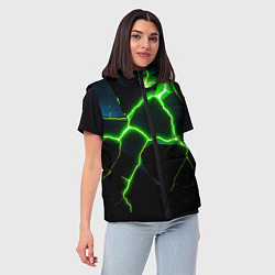 Женский жилет Green split, цвет: 3D-черный — фото 2