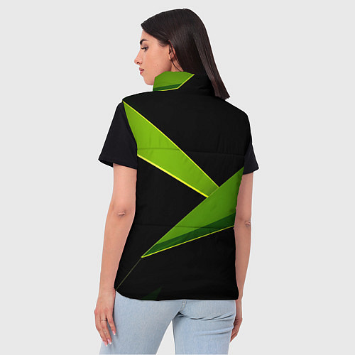 Женский жилет Geometric neon / 3D-Черный – фото 4