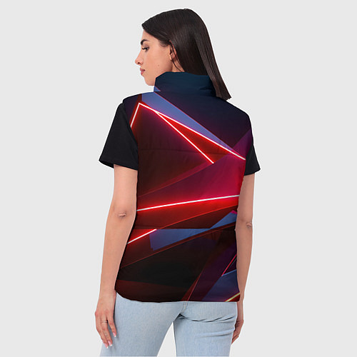Женский жилет Neon laser red / 3D-Черный – фото 4