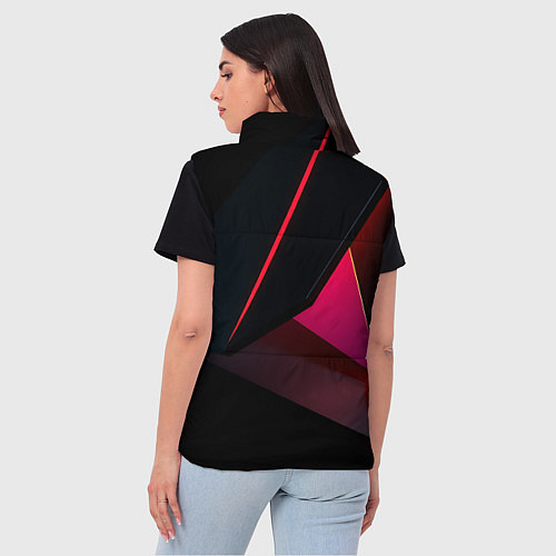 Женский жилет Geometric shapes / 3D-Черный – фото 4