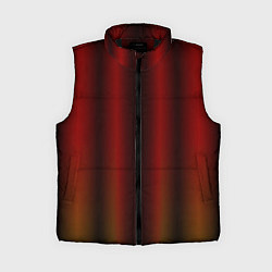 Женский жилет Neon red orange lines, цвет: 3D-черный