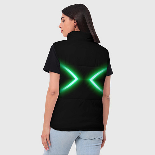 Женский жилет Neon green lines / 3D-Черный – фото 4