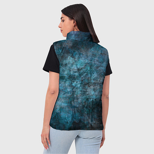 Женский жилет Абстракция - dark blue / 3D-Черный – фото 4