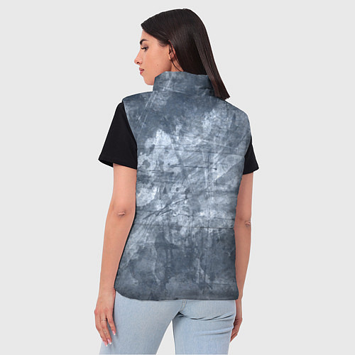 Женский жилет Абстракция - gray-blue / 3D-Черный – фото 4