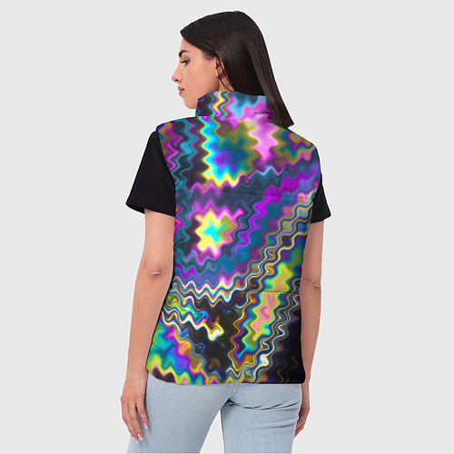 Женский жилет Абстракция переливы / 3D-Черный – фото 4