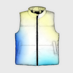 Женский жилет Color yellow blue white, цвет: 3D-черный