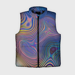 Женский жилет Абстрактная рябь, цвет: 3D-черный