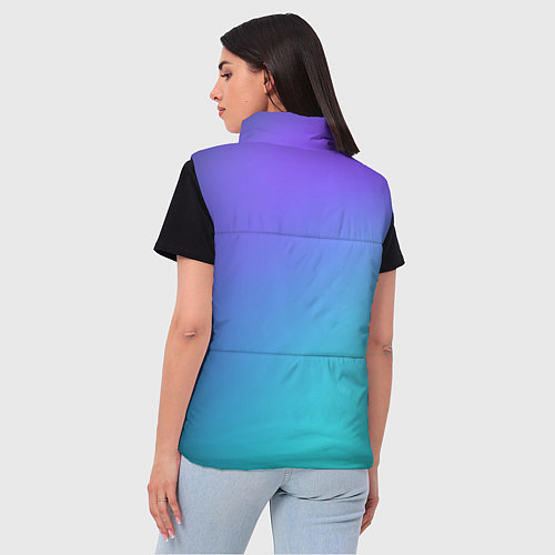 Женский жилет Color multi-colored gradient / 3D-Черный – фото 4