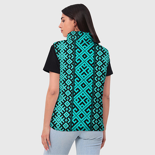 Женский жилет Орнамент славянский / 3D-Черный – фото 4