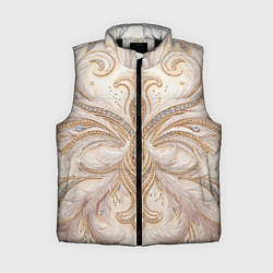 Женский жилет Перламутровый орнамент с перьями