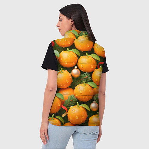 Женский жилет Мандариновое настроение / 3D-Черный – фото 4