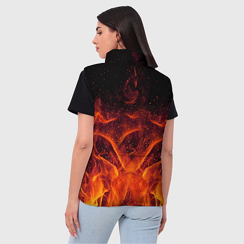 Женский жилет AC/DC Flame / 3D-Красный – фото 4