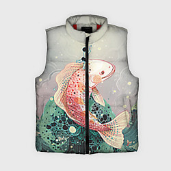 Женский жилет Рыба, цвет: 3D-красный