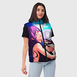 Женский жилет Токийский Гуль, цвет: 3D-черный — фото 2