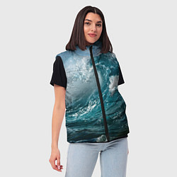 Женский жилет Волна, цвет: 3D-черный — фото 2