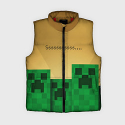 Женский жилет Minecraft Sssss, цвет: 3D-красный