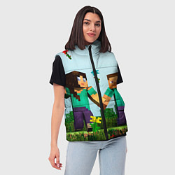 Женский жилет Minecraft Stories, цвет: 3D-черный — фото 2