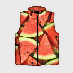 Женский жилет Дольки арбуза, цвет: 3D-черный
