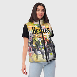 Женский жилет The Beatles: Colour Spray, цвет: 3D-черный — фото 2