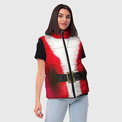 Женский жилет Дед мороз, цвет: 3D-светло-серый — фото 2