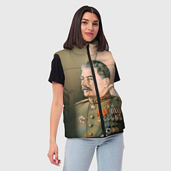 Женский жилет Иосиф Сталин, цвет: 3D-красный — фото 2