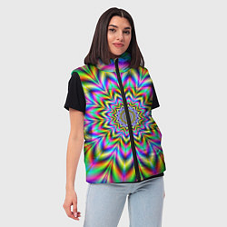 Женский жилет Красочная иллюзия, цвет: 3D-красный — фото 2