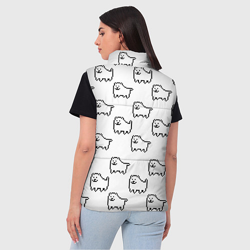 Женский жилет Undertale Annoying dog white / 3D-Красный – фото 4