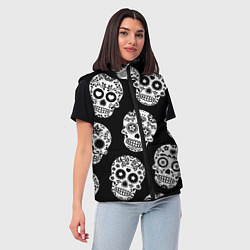 Женский жилет Черепа, цвет: 3D-черный — фото 2