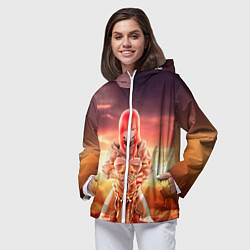 Ветровка с капюшоном женская Fairy Tail, цвет: 3D-белый — фото 2