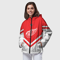 Ветровка с капюшоном женская NHL: Detroit Red Wings, цвет: 3D-черный — фото 2
