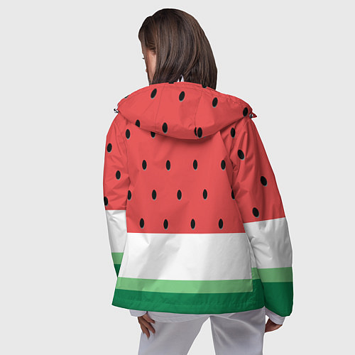 Женская ветровка Сочный арбуз / 3D-Белый – фото 4