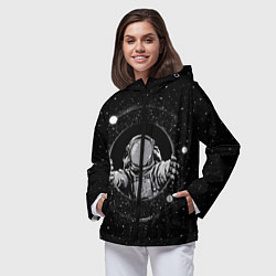 Ветровка с капюшоном женская Черная дыра, цвет: 3D-черный — фото 2