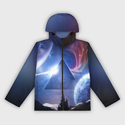 Ветровка с капюшоном женская Pink Floyd: Space, цвет: 3D-черный