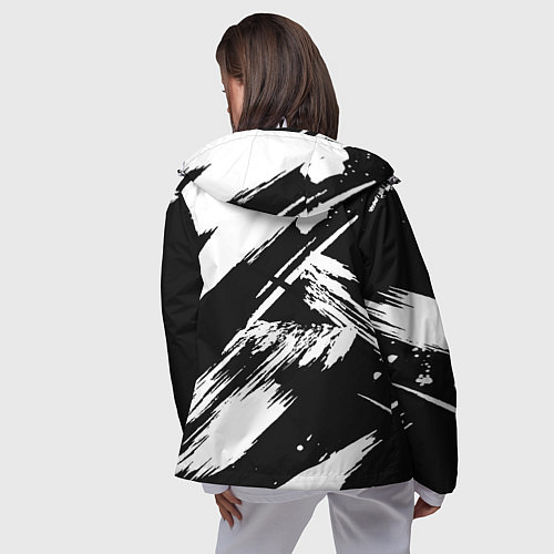 Женская ветровка Чёрно-белый / 3D-Белый – фото 4