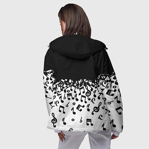 Женская ветровка Поглощение музыкой / 3D-Белый – фото 4