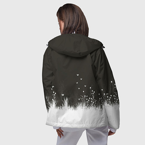 Женская ветровка Ночная полянка / 3D-Белый – фото 4