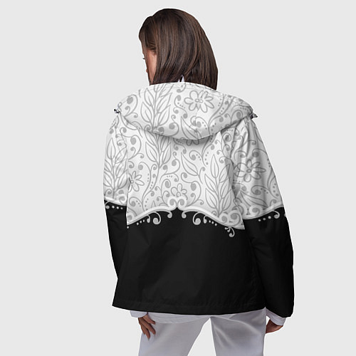 Женская ветровка Флористика / 3D-Белый – фото 4