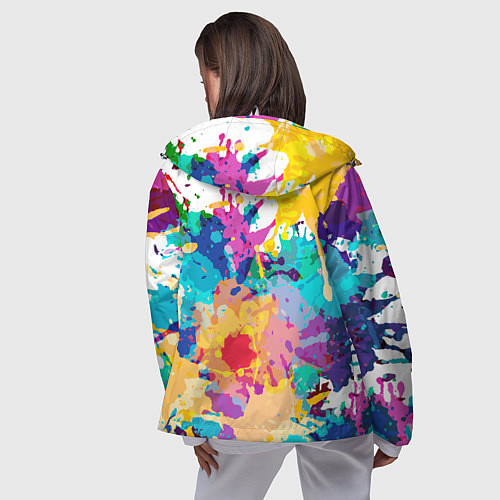 Женская ветровка Пятна краски / 3D-Белый – фото 4