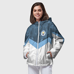 Ветровка с капюшоном женская Manchester City FC: Sport, цвет: 3D-белый — фото 2