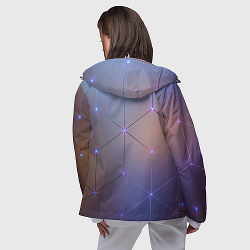 Женская ветровка НЕЙРОННАЯ СЕТЬ NEURAL NETWORK / 3D-Белый – фото 4