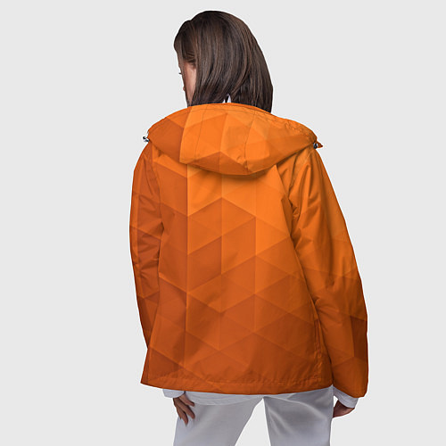 Женская ветровка Orange abstraction / 3D-Белый – фото 4