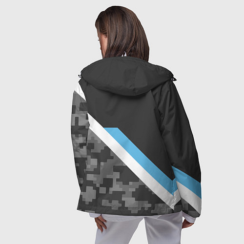 Женская ветровка BMW: Pixel Military / 3D-Белый – фото 4