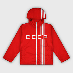 Ветровка с капюшоном женская Cборная СССР, цвет: 3D-белый