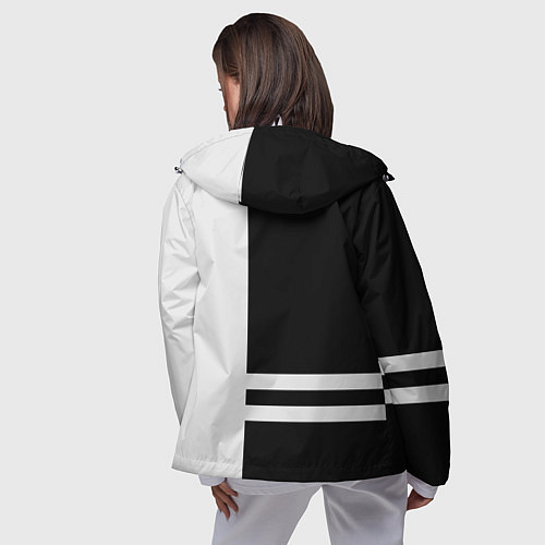 Женская ветровка Infiniti: B&W Lines / 3D-Белый – фото 4