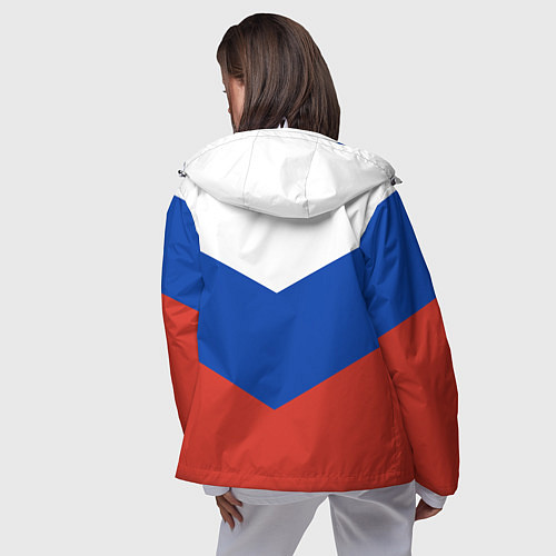 Женская ветровка Российский триколор / 3D-Белый – фото 4