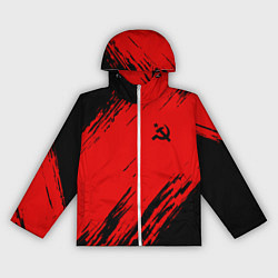 Ветровка с капюшоном женская USSR: Red Patriot, цвет: 3D-белый