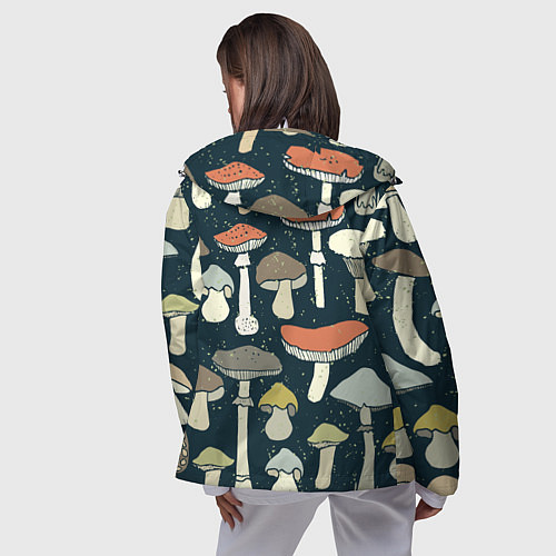 Женская ветровка Грибной лес / 3D-Белый – фото 4