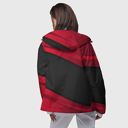 Женская ветровка Volkswagen: Red Sport / 3D-Белый – фото 4